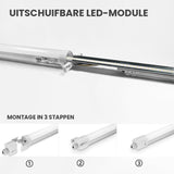 Réglette LED étanche Tri-Proof 1200mm 36W - module LED coulissant et montage en 3 étapes