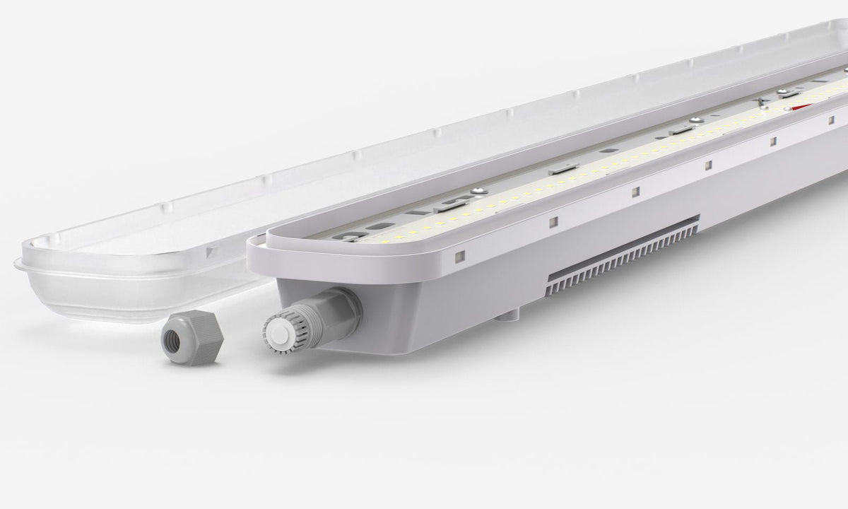 LED tri-proof armatuur 1500mm 50W - geopend armatuur met LED-module