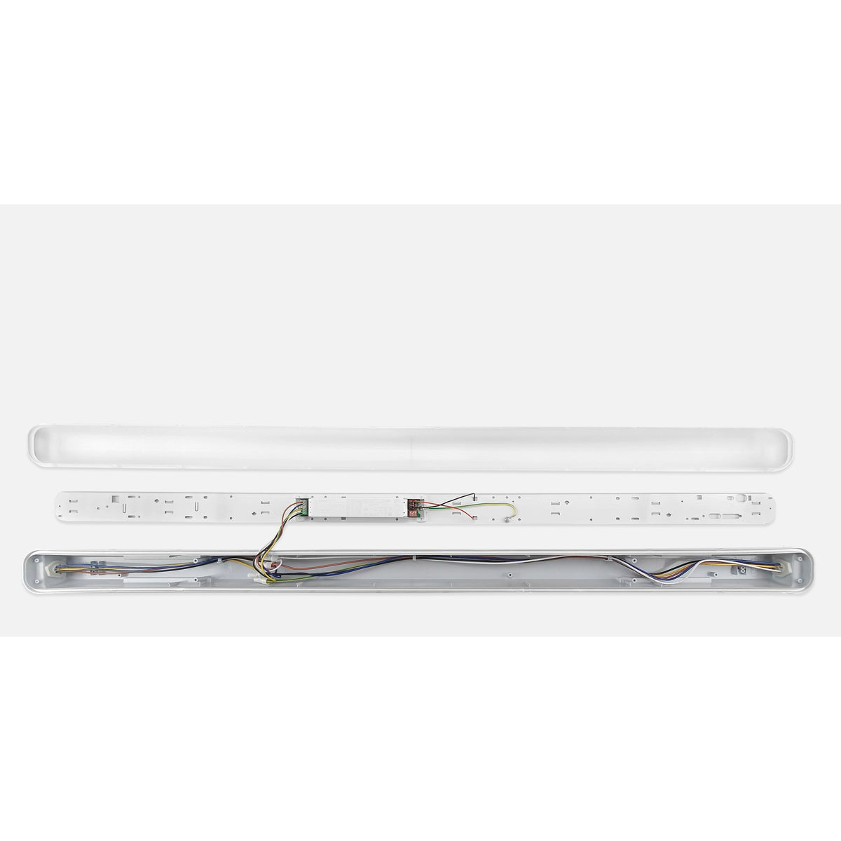 LED tri-proof armatuur DALI dimbaar - geopend met LED-module en driver