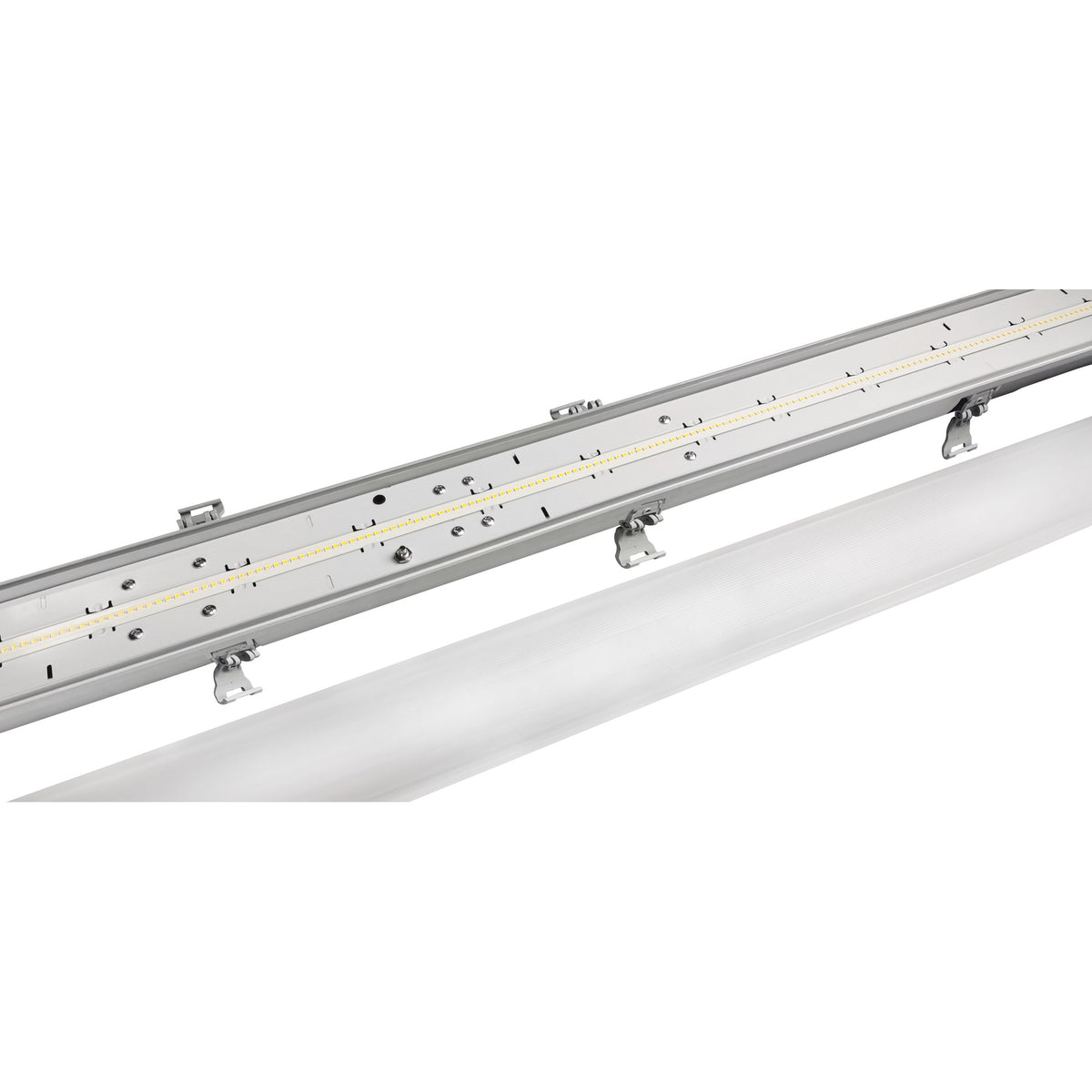 LED tri-proof armatuur met noodverlichting - geopend armatuur met LED-strips