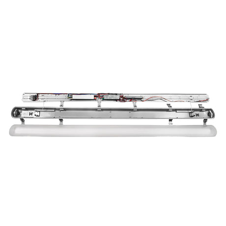 LED tri-proof armatuur met noodverlichting - armatuur met losse kap en montageclips
