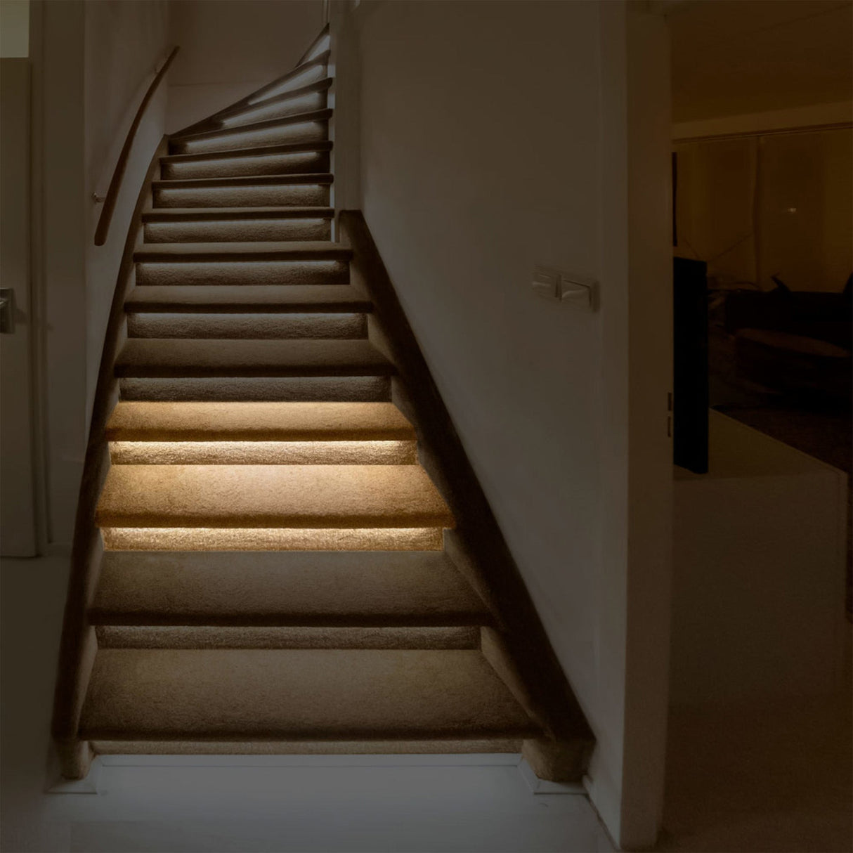 LED Trapverlichting Strips 200 Lumen - 2.5W - Warmwit 2700K - Dimbaar - 80cm - 2 stuks