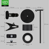 LED Oplaadbare Tafellamp 240 Lumen - Warmwit 3000K Koelwit 4000K Daglichtwit 6000K - Dimbaar - USB-C - 3-in-1 - Zwart