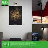 LED Oplaadbare Tafellamp 240 Lumen - Warmwit 3000K Koelwit 4000K Daglichtwit 6000K - Dimbaar - USB-C - 3-in-1 - Zwart