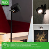 LED Oplaadbare Tafellamp 240 Lumen - Warmwit 3000K Koelwit 4000K Daglichtwit 6000K - Dimbaar - USB-C - 3-in-1 - Zwart