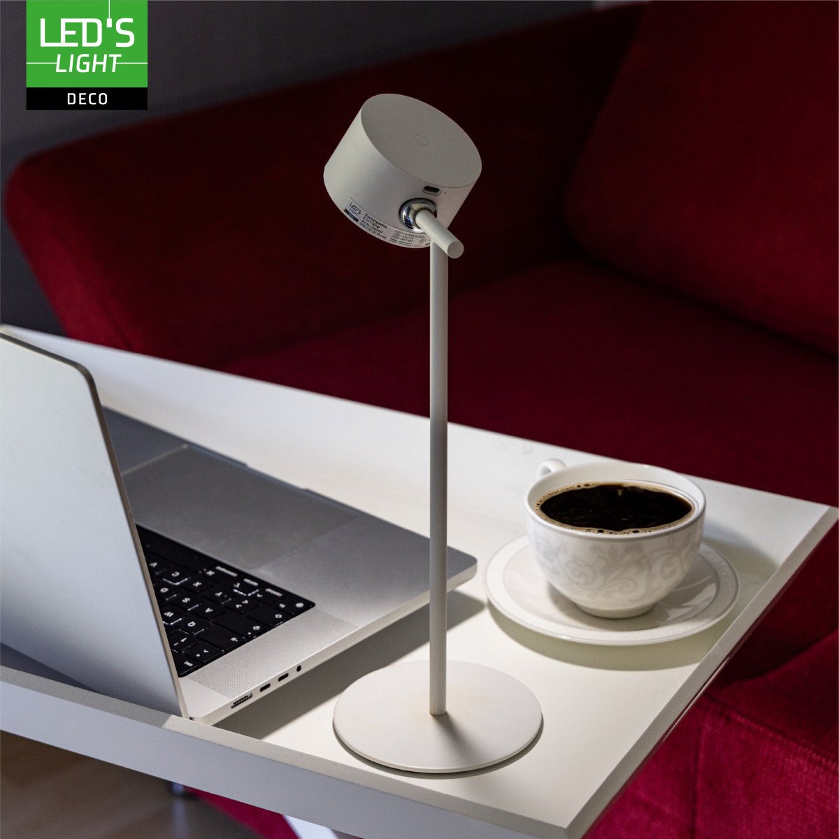LED Oplaadbare tafellamp 240 lumen - 7.4W - Warmwit 3000K / Koelwit 4000K / Daglichtwit 6000K - 3-in-1 met magnetische beugel