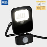 LED Schijnwerper 1400 lumen - 10W - Koelwit 4000K - Bewegingssensor - Daglichtsensor - IP65 Waterdicht