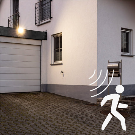 LED Schijnwerper 4200 lumen - 30W - Koelwit 4000K - Bewegingssensor - Daglichtsensor - IP65 Waterdicht