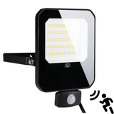 LED Schijnwerper 50W met Sensor - 6000 lumen - Koelwit 4000K - PIR Bewegingssensor - IP65 - Zwart