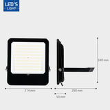 LED Schijnwerper 25500 lumen - 200W - Koelwit 4000K - IP65 Waterdicht - IK07 Slagvast
