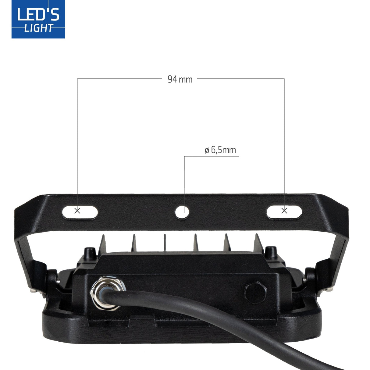LED Schijnwerper 4200 Lumen - 30W - Koelwit - IP65 Waterdicht - Zwart