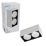 LED's Light Cube LED Plafondlamp - 2 lichtpunten - Draaibaar licht - Staal - 20 x 8 cm - Wit