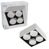 LED's Light Cube LED Plafondlamp - 4 lichtpunten - Draaibaar licht - Staal - 20 x 20 cm - Wit