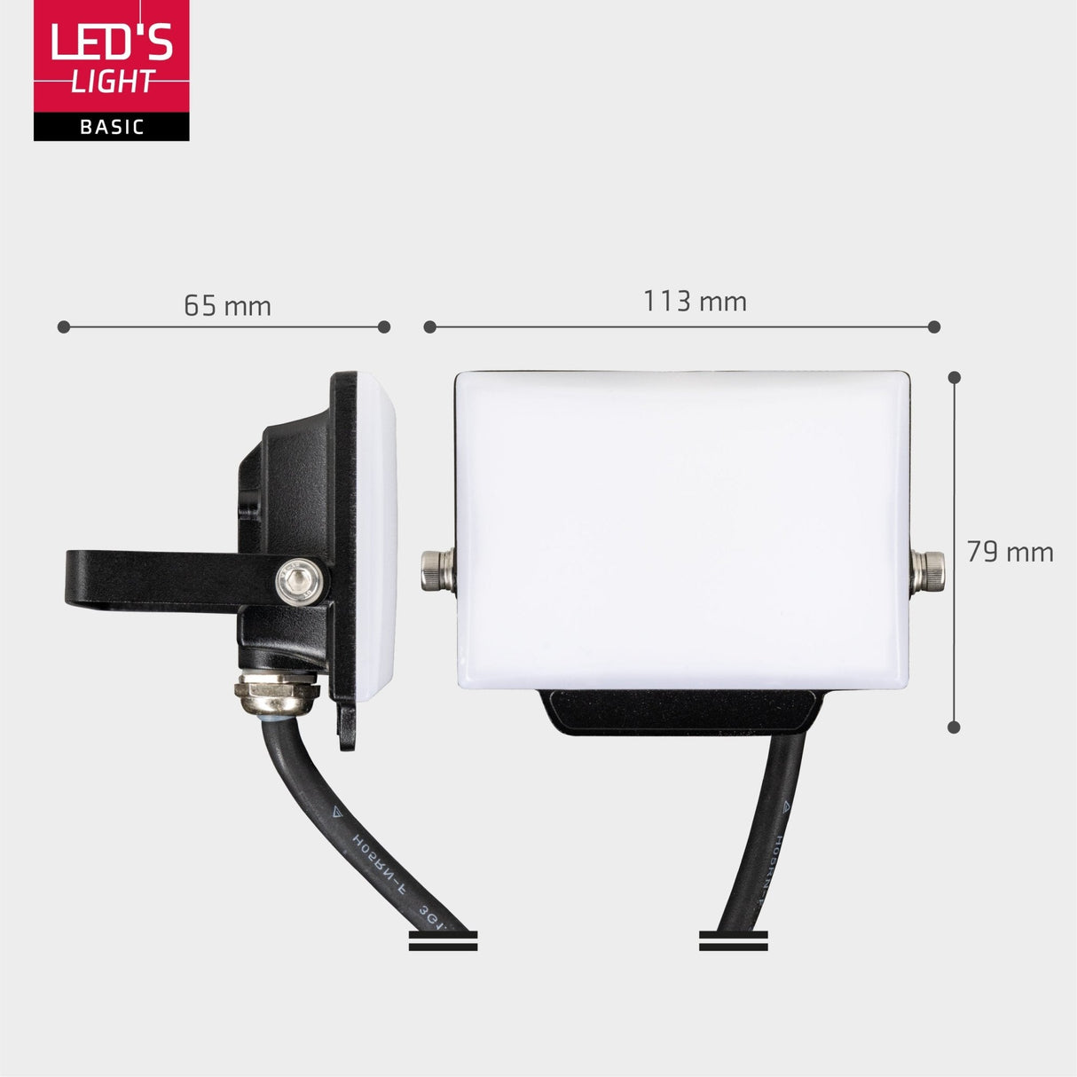 LED schijnwerper - 10W 900 lumen - IP65 waterdicht - met beugel