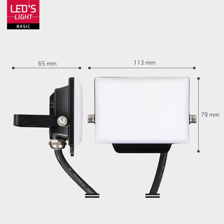 Projecteur LED - 10W 900 lumens - Étanche IP65 - avec support