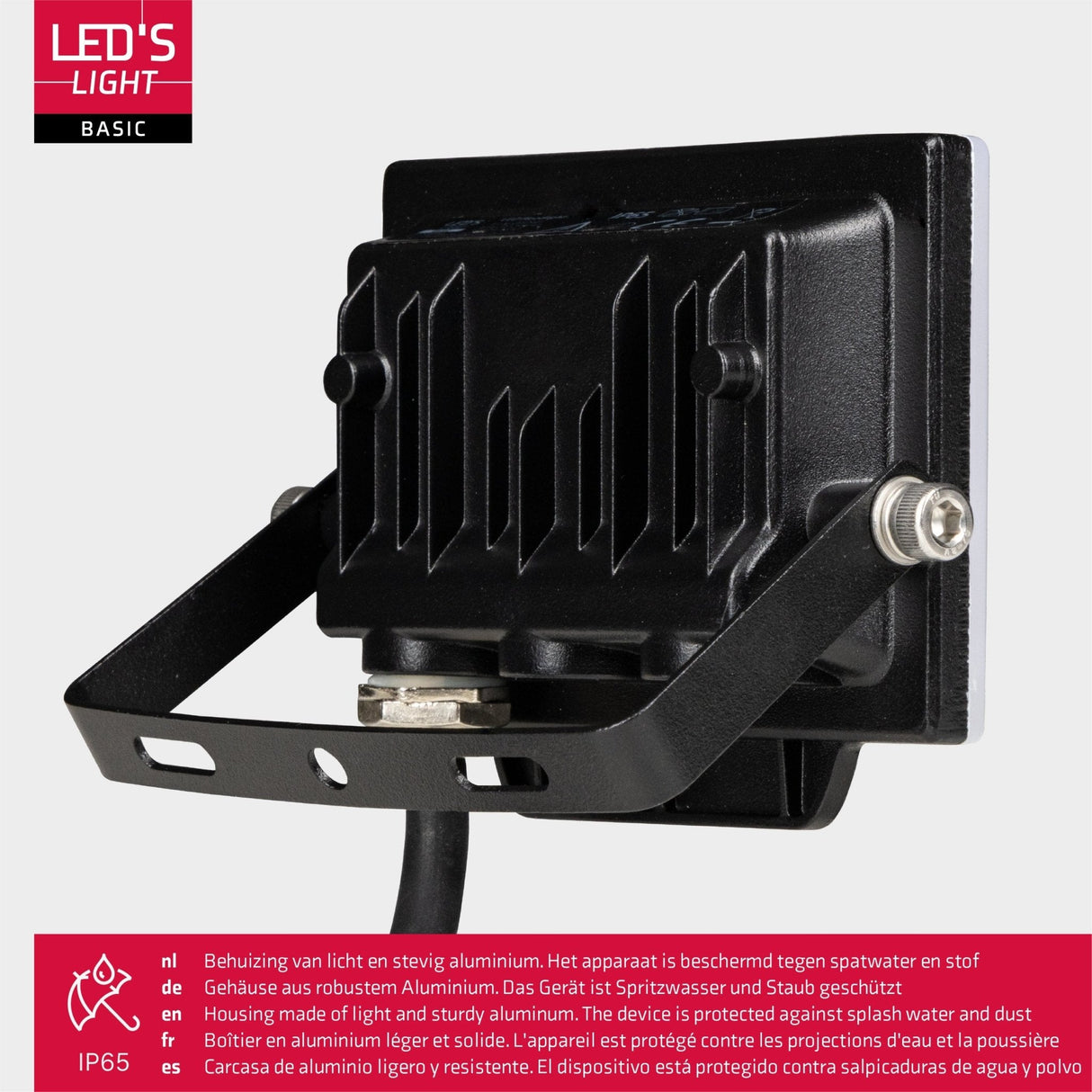 LED schijnwerper - 10W 900 lumen - IP65 waterdicht - met beugel