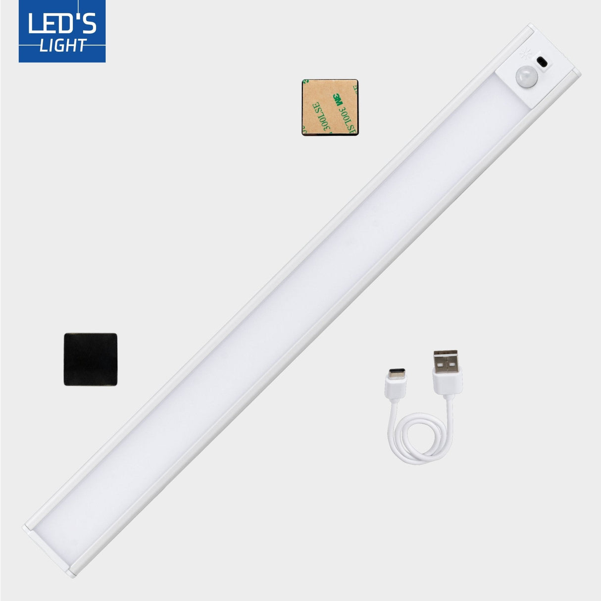 LED Kastverlichting met Sensor 40cm - 150 lumen - 2W - Oplaadbaar USB-C - Bewegings- en Zwaaisensor - Dimbaar