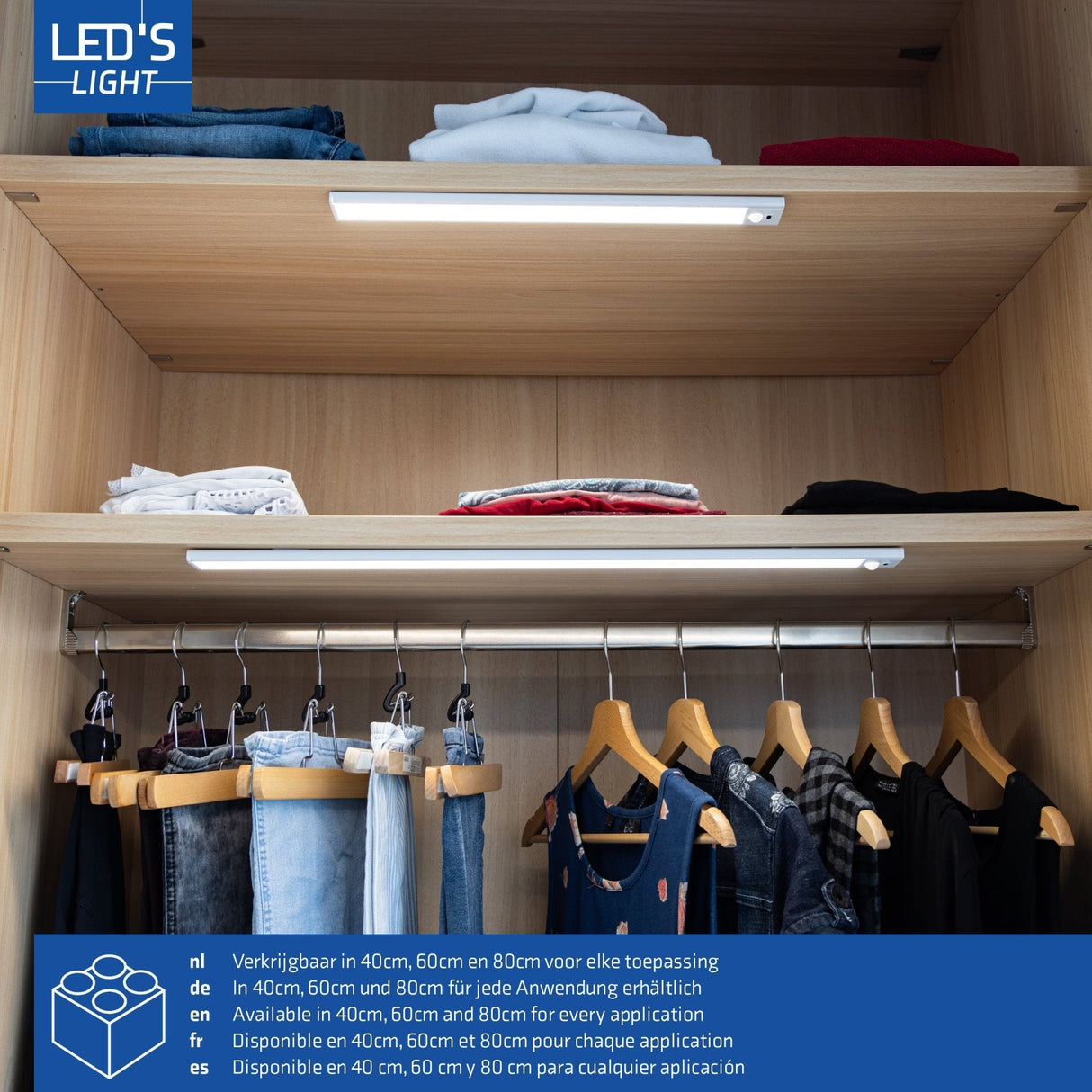 LED kastverlichting met sensor 60cm - 200 lumen - 3W - 3 lichtkleurmodi (warmwit 3000K/koelwit 4000K/daglichtwit 6500K) - dimbaar - oplaadbaar - draadloos - zwaai- en bewegingssensor - USB-C