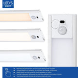 LED kastverlichting met sensor 80cm - 3 lichtkleurmodi (warmwit 3000K/koelwit 4000K/daglichtwit 6500K) - dimbaar - oplaadbaar - draadloos - zwaai- en bewegingssensor - USB-C