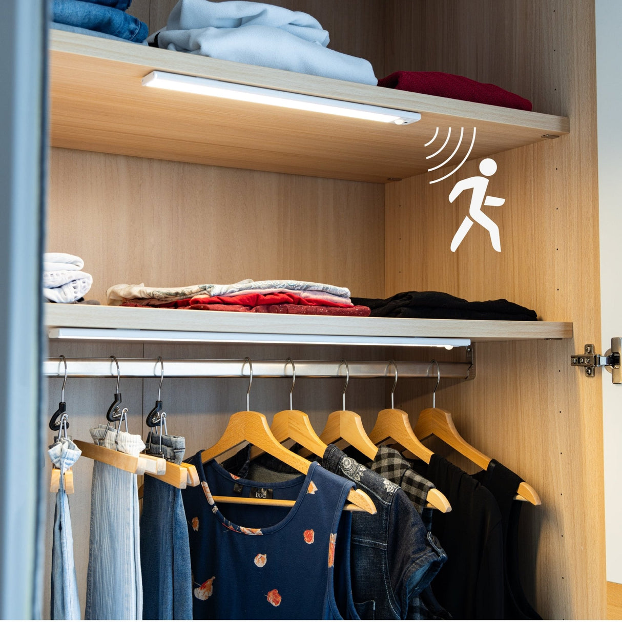 LED kastverlichting met sensor 80cm - 3 lichtkleurmodi (warmwit 3000K/koelwit 4000K/daglichtwit 6500K) - dimbaar - oplaadbaar - draadloos - zwaai- en bewegingssensor - USB-C