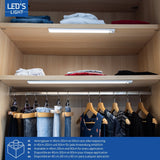 LED kastverlichting met sensor 80cm - 3 lichtkleurmodi (warmwit 3000K/koelwit 4000K/daglichtwit 6500K) - dimbaar - oplaadbaar - draadloos - zwaai- en bewegingssensor - USB-C