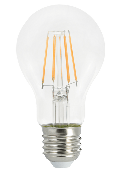 Ampoule à filament LED E27 - 806 lumens - 7W - Blanc chaud 2700K - A60 - Verre transparent