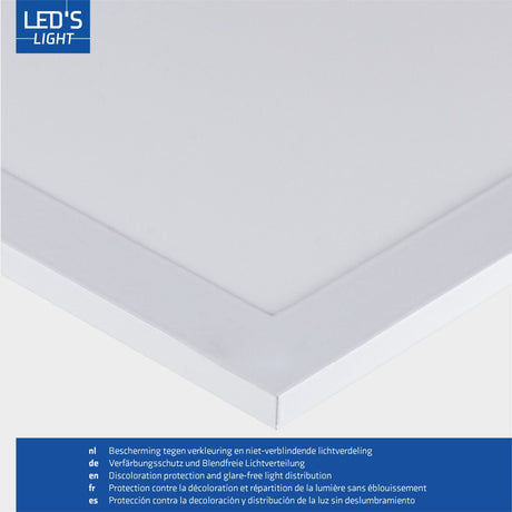 LED Paneel 4000 lumen - 40W - Koelwit 4000K - 60x60cm - Inbouw - UGR<22