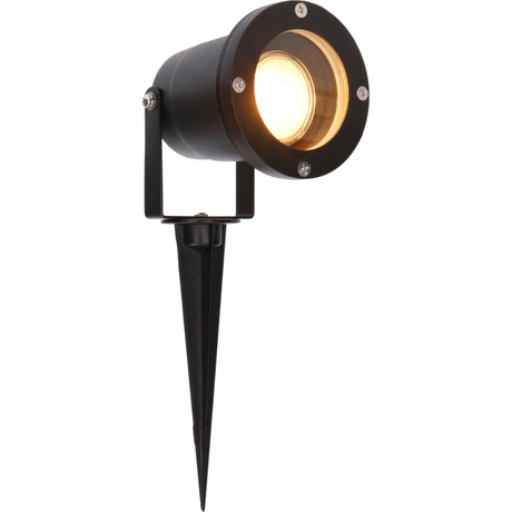 LED Prikspot GU10 - Kantelbaar 360° - IP54 - 150cm Kabel - Zwart
