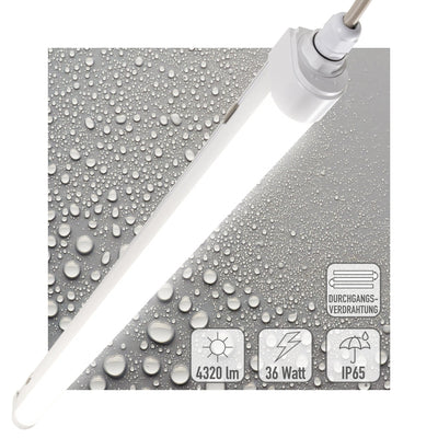 LED Vochtbestendig armatuur 120cm - 4320 lumen - 36W - Koelwit 4000K - IP65 - IK08 - Koppelbaar tot 10 stuks