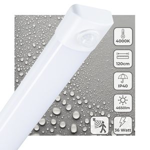 LED Balkarmatuur 4650 lumen - 36W - Koelwit 4000K - PIR bewegingssensor - 120cm