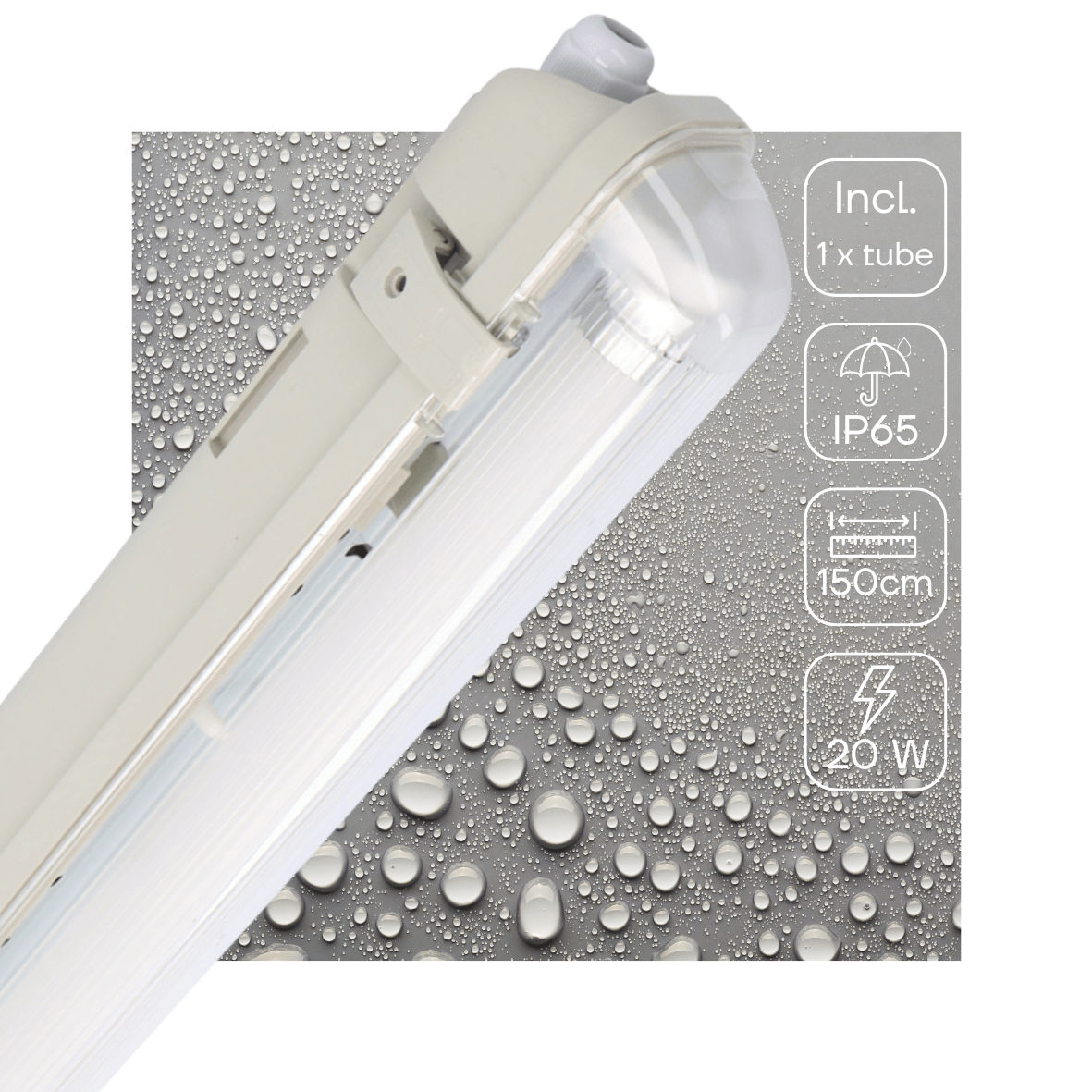 LED TL Armatuur 3100 Lumen - 20W - Koelwit - Bewegingssensor - IP65 Waterdicht - 150cm