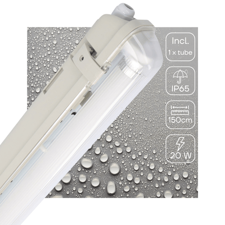LED TL Armatuur 3100 Lumen - 20W - Koelwit - Bewegingssensor - IP65 Waterdicht - 150cm