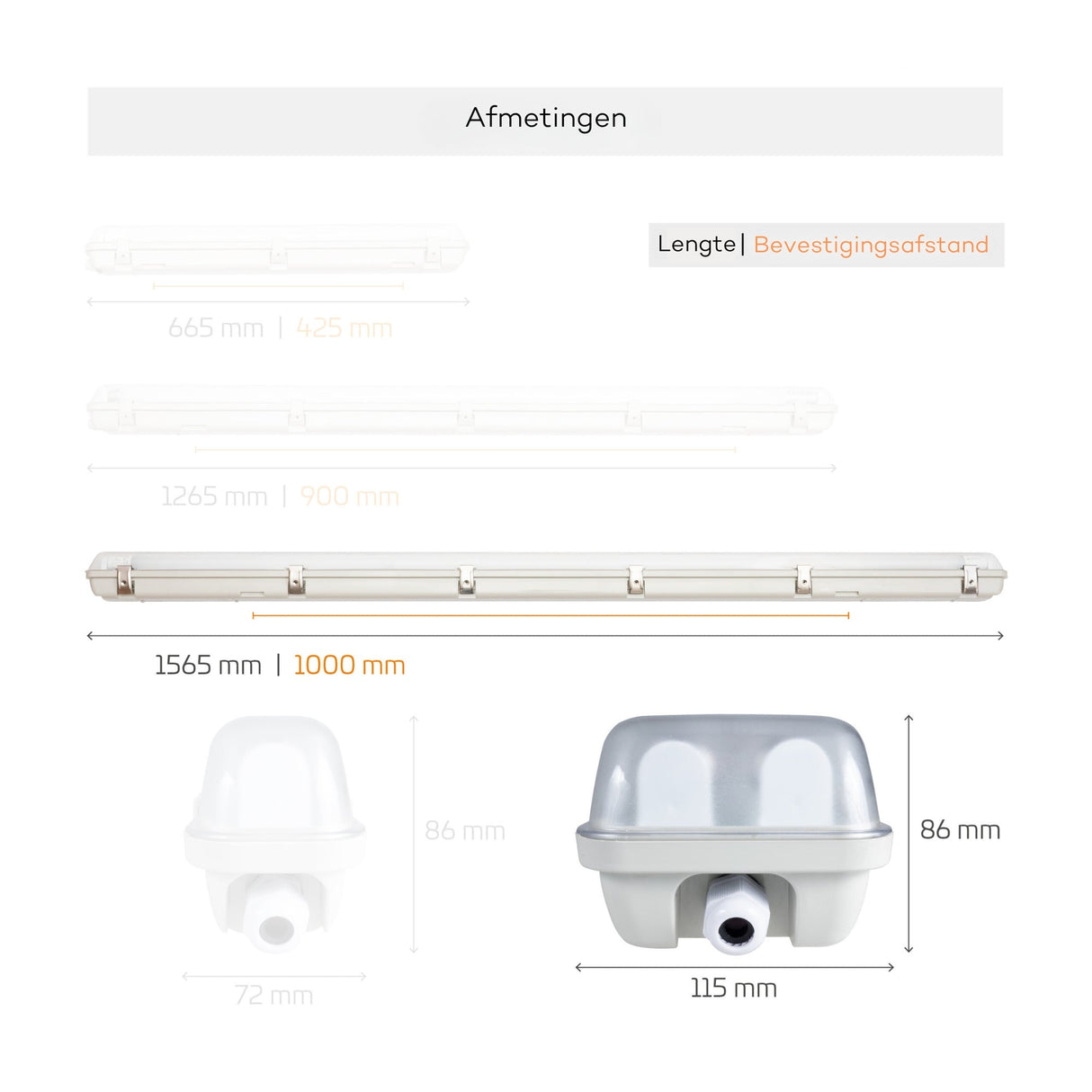 LED TL-Armatuur met Sensor IP65 4200 Lumen - 28W - 4000K Koelwit - 120cm - Bewegingssensor en Daglichtsensor
