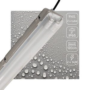 Réglette LED avec capteur IP65 4200 lumens - 28W - Blanc froid 4000K - 120cm - Capteur de mouvement et capteur de luminosité