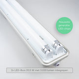 LED TL-Armatuur met Sensor IP65 4200 Lumen - 28W - 4000K Koelwit - 120cm - Bewegingssensor en Daglichtsensor