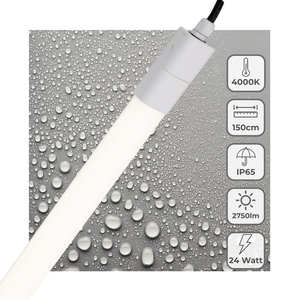 LED TL Armatuur 150cm 2750 lumen - 24W - Koelwit 4000K - IP65 Waterdicht - IK06 Slagvast