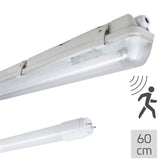 LED TL Armatuur 1125 lumen - 7,5W - Koelwit 4000K - 60cm - IP65 Waterdicht - IK08 - Met Bewegingssensor en Daglichtsensor