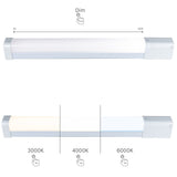 Réglette LED avec prise 60cm 1700 lumens - 15W - Dimmable - 3 couleurs de lumière - IP44 Salle de bains