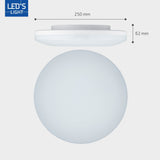 LED Plafondarmatuur 1440 lumen - 8W - 3 lichtkleuren - IP54 Waterdicht - 6 lichtstanden