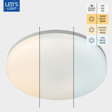 LED Plafondarmatuur 1440 lumen - 8W - 3 lichtkleuren - IP54 Waterdicht - 6 lichtstanden