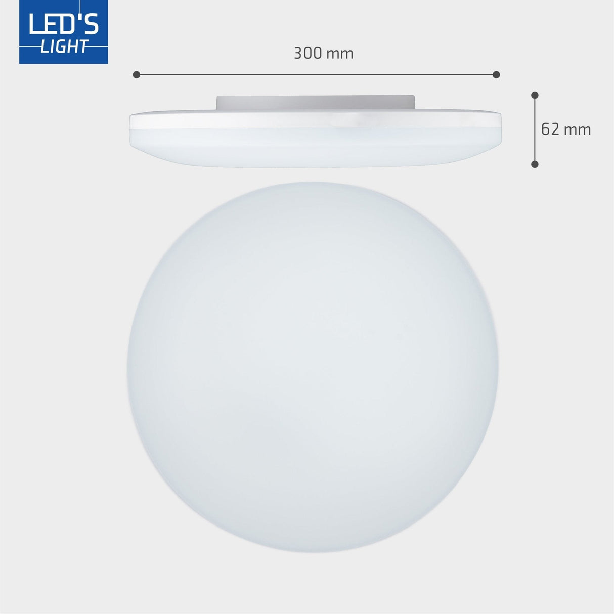 LED Plafondlamp 2880 Lumen - 16W - Koelwit 4000K - IP54 - Ø30cm - Verstelbaar vermogen