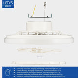 LED plafondventilator 3400 lumen - 55W - instelbaar 2000K-4000K - afstandsbediening - 48cm - wit