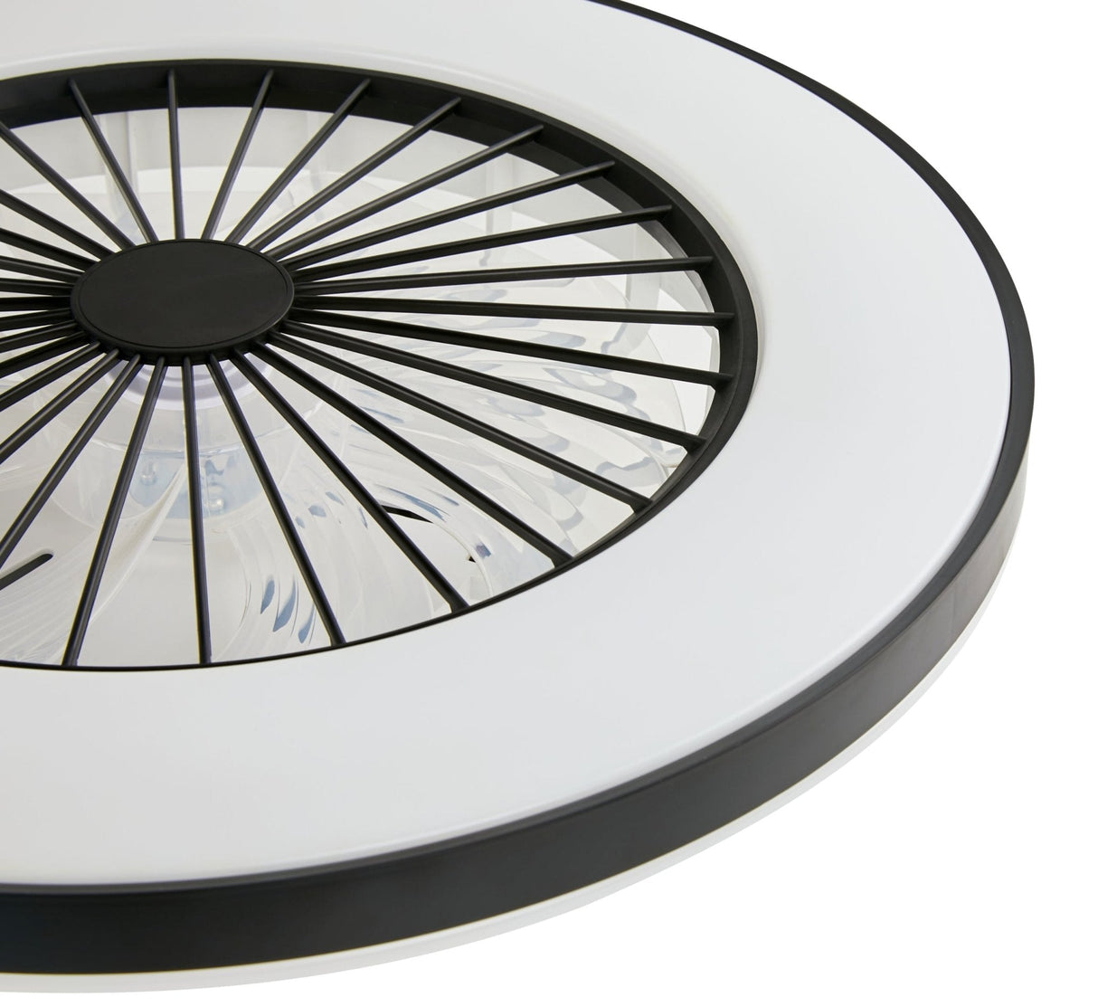 LED plafondventilator met verlichting 2500 lumen - 55W - instelbaar 2000K-4000K - afstandsbediening - 50cm - zwart/wit