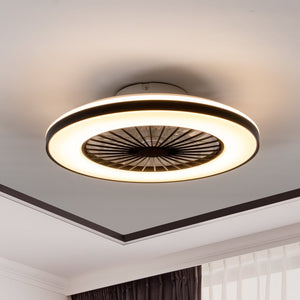 LED plafondventilator met verlichting 2500 lumen - 55W - instelbaar 2000K-4000K - afstandsbediening - 50cm - zwart/wit