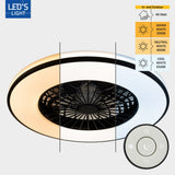 LED Plafondlamp met Ventilator 2400 Lumen - 48W - 3000K-6500K - Dimbaar - Afstandsbediening - Zwart/Wit - 48.5cm