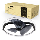 LED plafondventilator XL 4300 lumen - 40W - extra warmwit 2000K / koelwit 4000K - afstandsbediening - 74cm - zwart