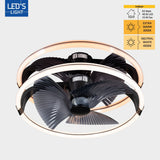 LED plafondventilator XL 4300 lumen - 40W - extra warmwit 2000K / koelwit 4000K - afstandsbediening - 74cm - zwart