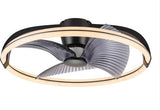 LED plafondventilator XL 4300 lumen - 40W - extra warmwit 2000K / koelwit 4000K - afstandsbediening - 74cm - zwart