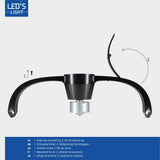 LED plafondventilator XL 4300 lumen - 40W - extra warmwit 2000K / koelwit 4000K - afstandsbediening - 74cm - zwart