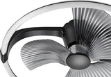 LED plafondventilator XL 4300 lumen - 40W - extra warmwit 2000K / koelwit 4000K - afstandsbediening - 74cm - zwart